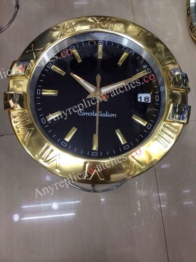 Omega Constellation Yellow Gold case Wall Clock Black Face